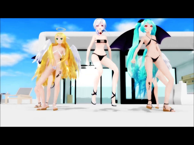 【mmd】「play我呸」angel&devil